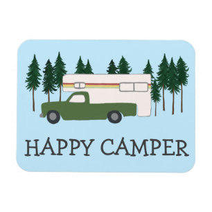 GLÜCKLICHER CAMPER LKW Camping RVing Wohnmobil Bäu Magnet