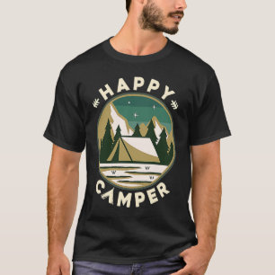 Glücklicher Camper Lustiger Camping-Wildlife Retro T-Shirt