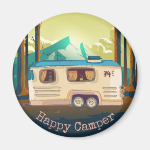 Glücklicher Camper Magnet