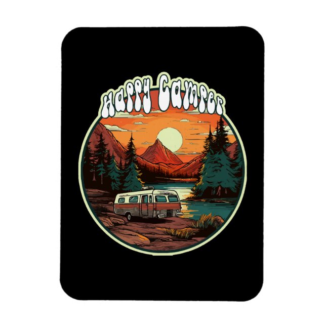 Glücklicher Camper Magnet (Vertikal)