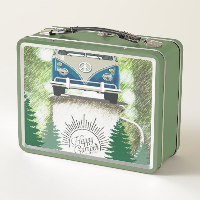 glücklicher Camper Metall Brotdose (Rückseite)