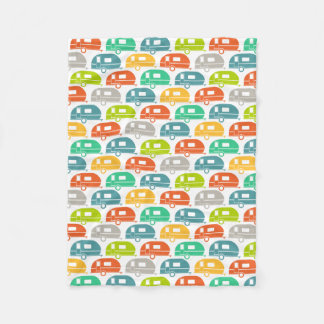 glücklicher Camper| Modern Camper Blanket Brights Fleecedecke