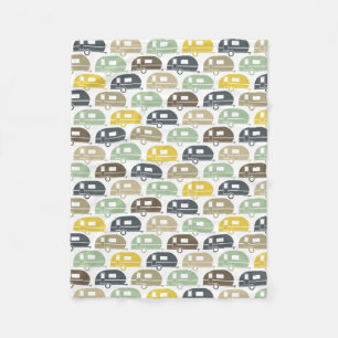 glücklicher Camper  Moderne Camper Blanket Retro  Fleecedecke