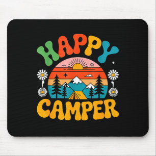 Glücklicher Camper Outdoor-Natur-Abenteuer-Design Mousepad