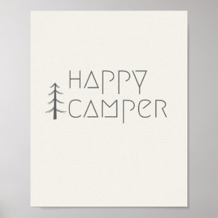 glücklicher Camper. Poster & Drucke