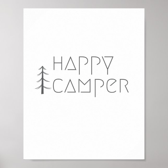 glücklicher Camper. Poster & Prints (Vorne)