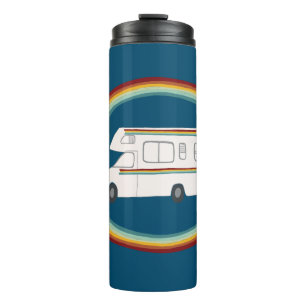 Glücklicher Camper Regenbogen RV Whimsical Motorho Thermosbecher