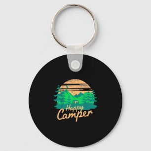 Glücklicher Camper Retro Outdoor-Abenteuer-Design Schlüsselanhänger