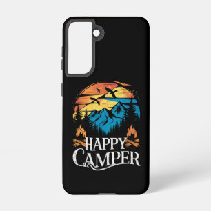 Glücklicher Camper Retro Vintage passendes Camping Samsung Galaxy Hülle