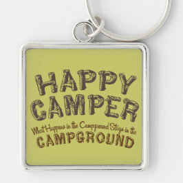 Glücklicher Camper - RV-Campings-Schlüsselanhänger Schlüsselanhänger