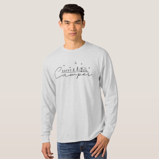 Glücklicher Camper Silhouette T-Shirt (Vorne ganz)