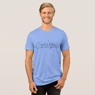 Glücklicher Camper-Silhouette Tri-Blend Shirt