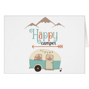 Glücklicher Camper Süßer Retro-Wohnwagen