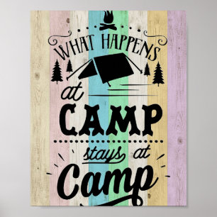 Glücklicher Camper, was im Lager passiert Poster