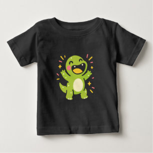 Glücklicher Cartoon-Dinosaurier Baby T-shirt