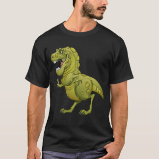 Glücklicher Cartoon-Dinosaurier, der die Daumen T-Shirt