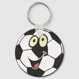 glücklicher Cartoon-Fußball Schlüsselanhänger