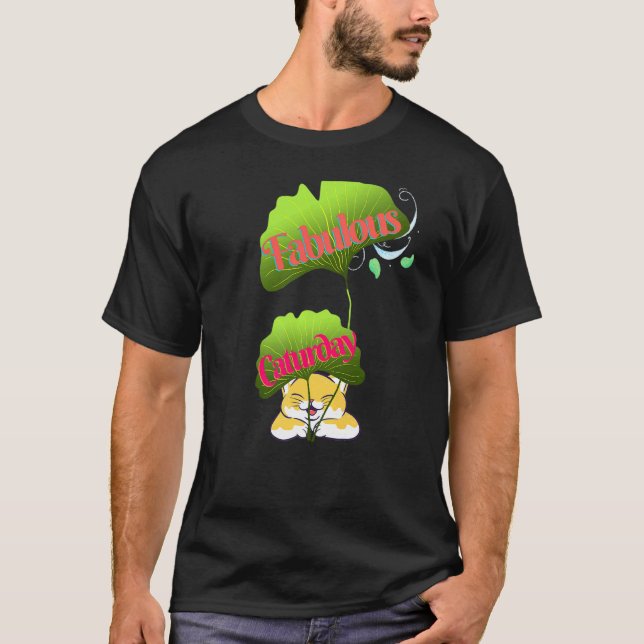 Glücklicher Caturday T-Shirt (Vorderseite)