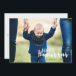 Glücklicher Chanukka-Davidsstern Feiertagskarte<br><div class="desc">Stilvoller und niedlicher glücklicher Chanukka-Davidsstern Feiertags-Foto-Karte ist für Ihre ganze Freunde und Familie diese Ferienzeit perfekt.  Fertigen Sie den Text mit Ihrem Familiennamen und dem Jahr besonders an und lagern Sie das Bild für ein Foto Ihrer Kinder,  des Haustieres oder der ganzen Familie aus.</div>