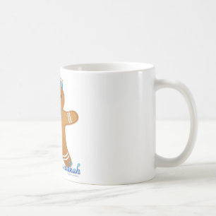 Glücklicher Chanukka-Gingerbread-Mann-Menora Kaffeetasse
