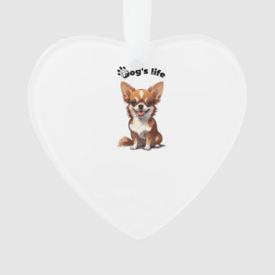 Glücklicher Chihuahua � Süßes Design für Hunde-Lie Ornament