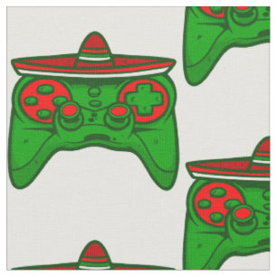 glücklicher cinco de mayo gamer geeky mexikaner stoff