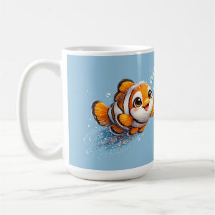 Glücklicher Clownfisch Tropische Meerestiere Illus Kaffeetasse