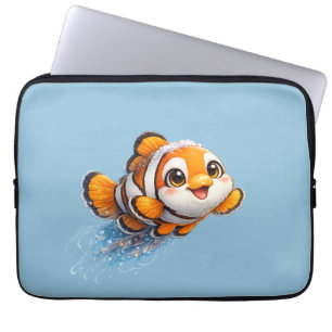 Glücklicher Clownfisch Tropische Meerestiere Illus Laptopschutzhülle