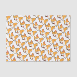 Glücklicher Corgi Seidenpapier