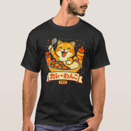 Glücklicher Curry Shiba – Süße japanische Food Dog T-Shirt