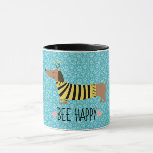 Glücklicher Dachshund Hummel Tasse