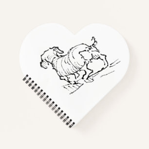 Glücklicher Dachshund – Illustration eines Dackels Notizbuch
