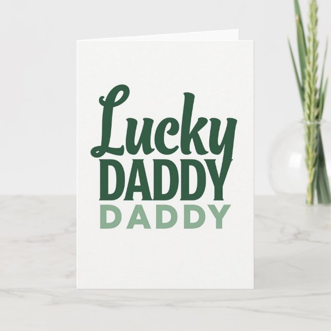 Glücklicher Daddy Daddy Green Card Karte (Vorderseite)