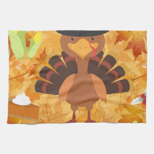 glücklicher Danksager Küchentuch