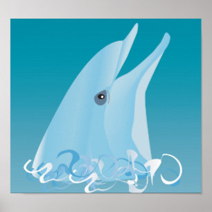 Glücklicher Delfin Poster