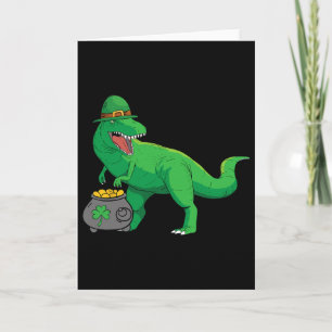 Glücklicher Dino-Saurier St. Patricks Tag Lustiger Karte
