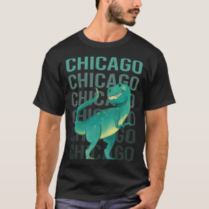 Glücklicher Dinosaurier Chicago T-Shirt