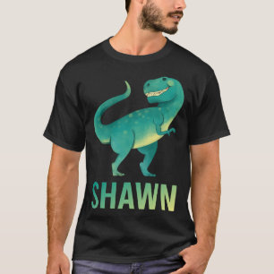 Glücklicher Dinosaurier - Shawn Name T-Shirt