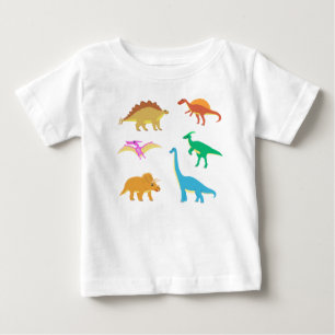Glücklicher Dinosaurier zum Laufenlernen Baby T-shirt
