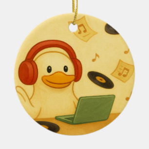 Glücklicher DJ Keramik Ornament
