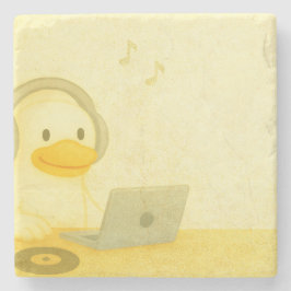 Glücklicher DJ Steinuntersetzer