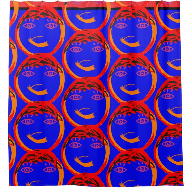 GLÜCKLICHER Duschvorhang! Duschvorhang (Vorderseite)