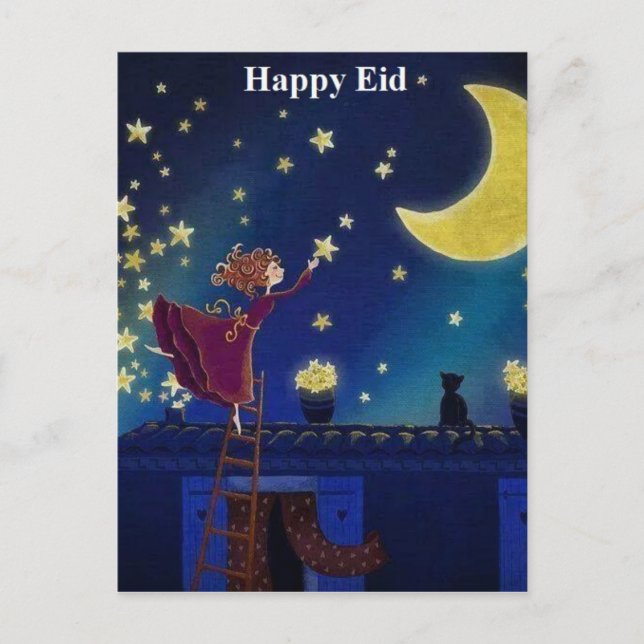 glücklicher Eid Postkarte (Vorderseite)
