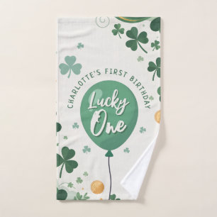Glücklicher Eins erster Geburtstag St. Patricks Da Handtuch