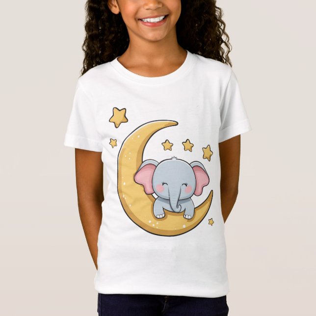 Glücklicher Elefant T-Shirt (Vorderseite)