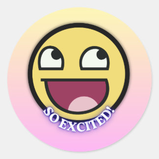 Glücklicher Emoji-Aufkleber Runder Aufkleber