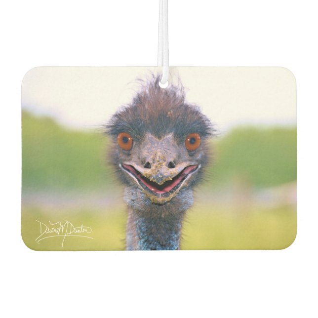 Glücklicher Emu Autolufterfrischer (Vorderseite)