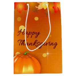 Glücklicher Erntedank-buntes Herbst-Blätter Mittlere Geschenktüte