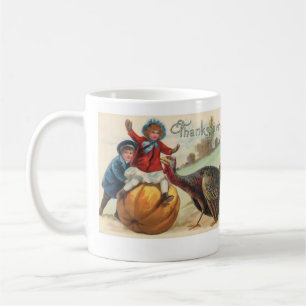 Glücklicher Erntedank-Tag! (Vintages Americana) Kaffeetasse