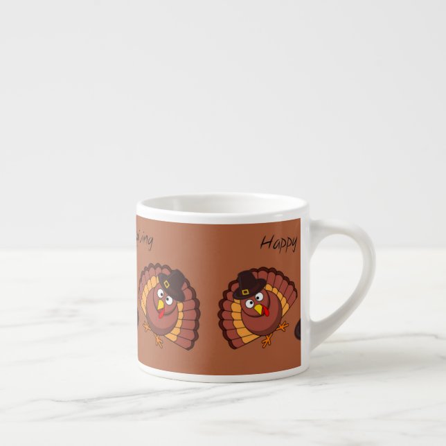 Glücklicher Erntedank themed Espressotasse (Rechts)